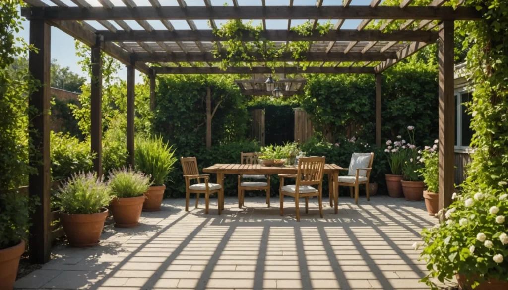 pergola terrasse bois