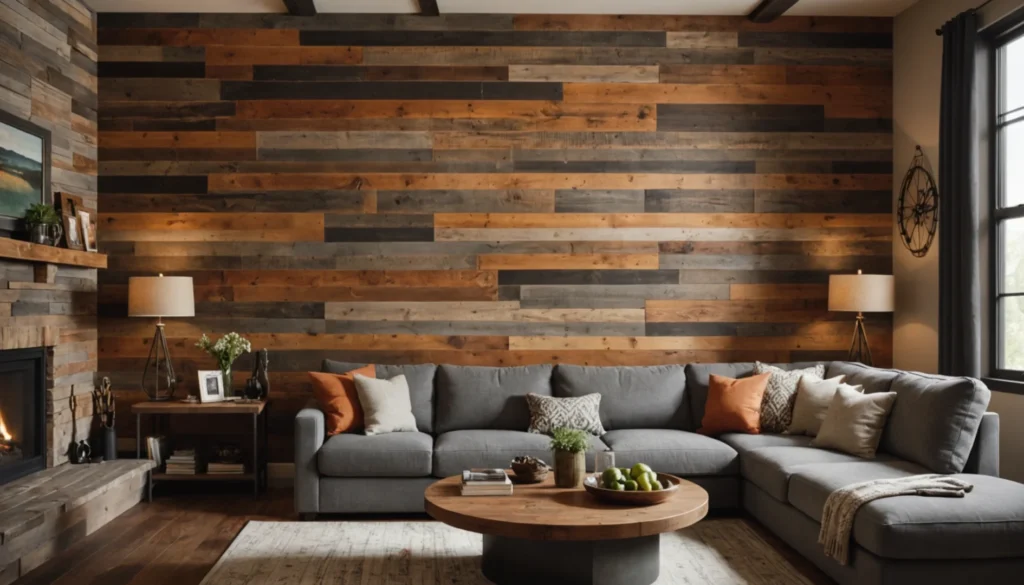 revêtement mural en bois intérieur